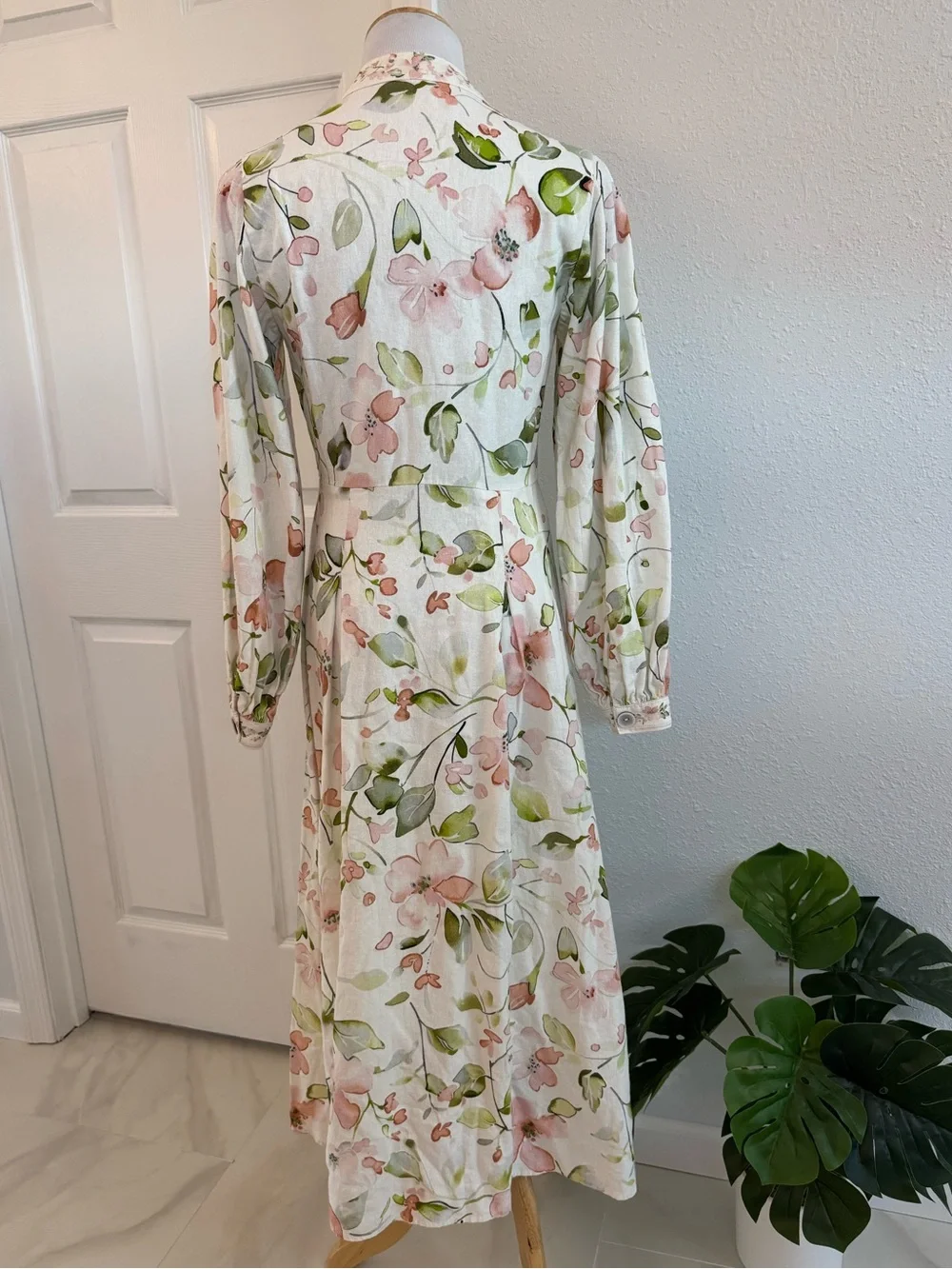 Caroline Constas Long Sleeve Linen Blend Shirtdress S - Picture 6 of 15